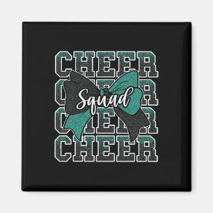 Cheer Squad Groen Zwart Strik Sport Cheerleader Ch Magneet
