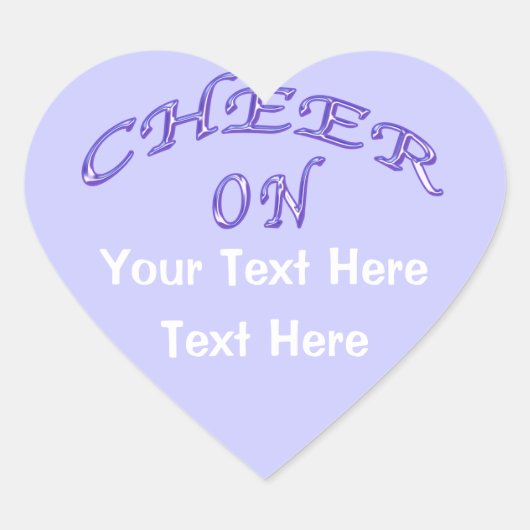Cheer Stickers met twee tekstvakken voor Jouw teks (Voorkant)