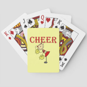 CHEER Stokfiguur Cheerleader T-shirts en Cadeaus Pokerkaarten