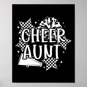 Cheer Tante Van Een Cheerleader Tante Cheerleading Poster