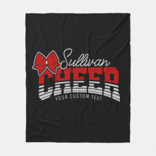 Cheer Team ADD NAME School Athlete Cheerleader Fleece Deken