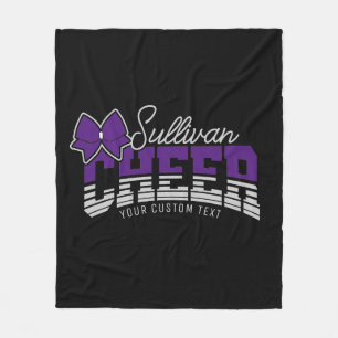 Cheer Team ADD NAME School Athlete Cheerleader Fleece Deken