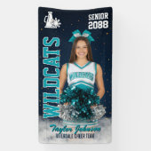 Cheer Team Custom Sports Photo Senior Cheerleading Spandoek (Verticaal)