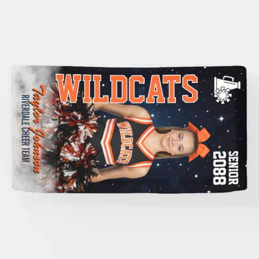 Cheer Team Custom Sports Photo Senior Cheerleading Spandoek (Horizontaal)