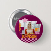 Cheer Team Senior Night Cheerleader Retro Ronde Button 5,7 Cm (Voorkant /achterkant)