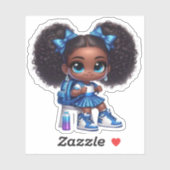 Cheer teamlid - Blauw Sticker (Vel)