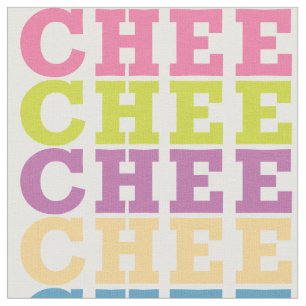 Cheer Text Pattern Stof