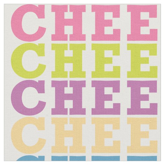 Cheer Text Pattern Stof (Close Up)