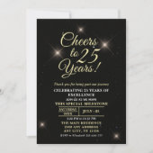 Cheer to twenty-five Years - 25th Anniversary Kaart (Voorkant)
