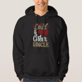 Cheer Uncle Biggest Fan Leopard Print And Pom Pom Hoodie (Voorkant)