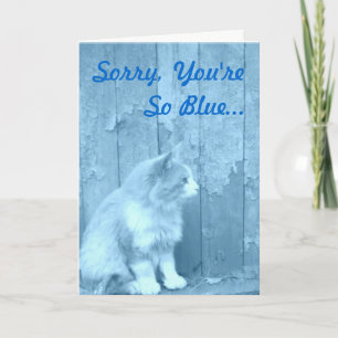 Cheer Up Blue Kat kaart