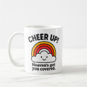 Cheer Up Rainbow Cloud Motivational  Coffee Mug    Koffiemok (Links)