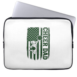 Cheer vader Amerikaanse vlag vintage vector ontwer Laptop Sleeve