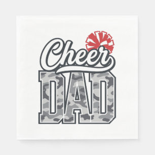 Cheer vader camouflage pom vintage vector ontwerp_ servet