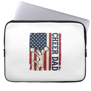 Cheer vader patriottische Amerikaanse vlag vector  Laptop Sleeve