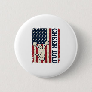 Cheer vader patriottische Amerikaanse vlag vector  Ronde Button 5,7 Cm