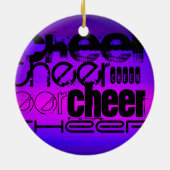 Cheer; Vibrant Violet Blue en Magenta Keramisch Ornament (Achterkant)