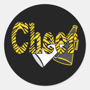 Cheer Zebra Style Ronde Sticker