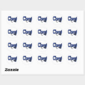 Cheer Zebra Style Ronde Sticker (Vel)