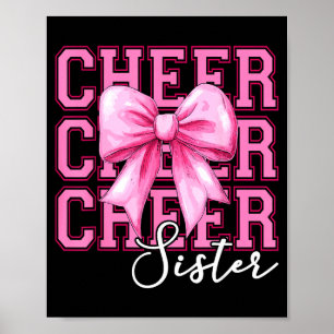Cheer zus cheerleader coquette strik zus poster