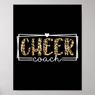 Cheercoach Luipaard Cheerleader Meisje Cheerleadin Poster