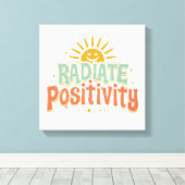 Cheerful and Motivational Sunny Saying Canvas Afdruk (Insitu (Houten vloer))