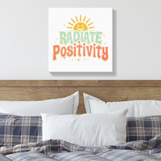 Cheerful and Motivational Sunny Saying Canvas Afdruk (Insitu (Slaapkamer))
