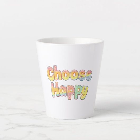 Cheerful and Positive Kids Typography Latte Mok (Voorkant)
