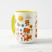 Cheerful Animals and Rainbow Ceramic Mug (Devant gauche)