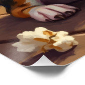 Cheerful Beagle Puppy in Stocking Cap Cozy Perfect Poster (Hoek)