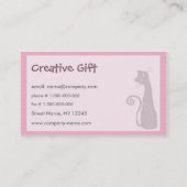 Cheerful Black Cat Visitekaartje (Achterkant)