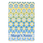 Cheerful Blue Yellow Patterterted Mini Klembord (Achterkant)