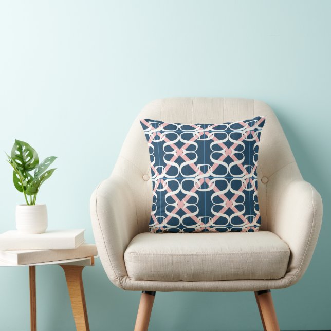 Cheerful Blues and Pinks Kussen (Stoel)