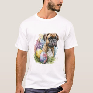 Cheerful Boxer Dog Easter Egg, Happy Easter Boxer T-shirt