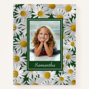 Cheerful Bright Daisy Custom Photo - Notitieboek