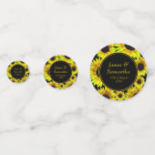 Cheerful Bright Yellow Sunflower - Confetti (Voorkanten)