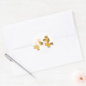 Cheerful Cartoon Ponies Sticker (Envelop)