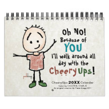 Cheerful Cartoon Stickman Persoonlijk Aanmoediging