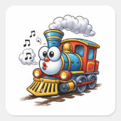 Cheerful Cartoon Train Character Sticker (Devant)