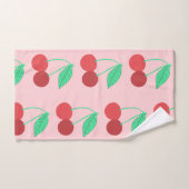 Cheerful Cherries Fruity Pink Bad Handdoek (Handdoek)