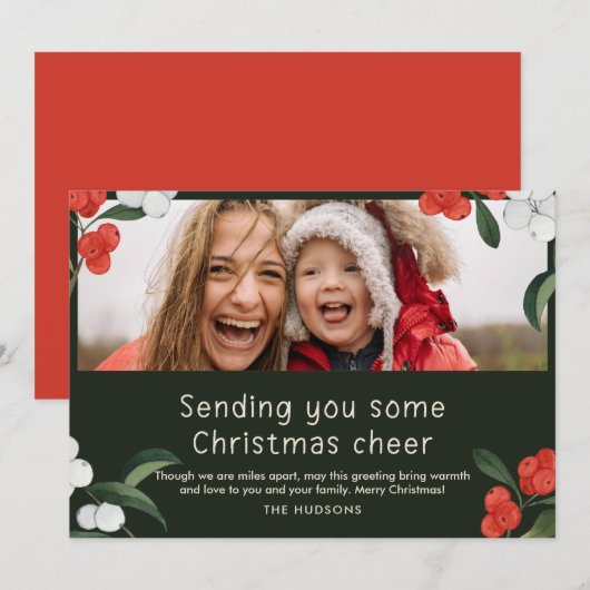 Cheerful Cherries - kerstkaart Kaart (Voorkant / Achterkant)