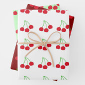 Cheerful Cherries Wrapping Paper (In situ)