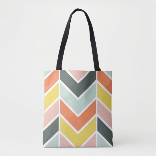 Cheerful Chevron Tote Bag (Voorkant)