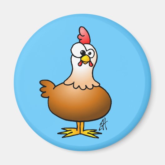 Cheerful Chicken Magneet (Voorkant)