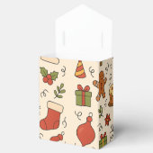 Cheerful Christmas Doodle Pattern Bedankdoosjes (Geopend)