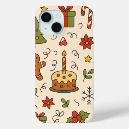 Cheerful Christmas Doodle Pattern