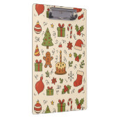 Cheerful Christmas Doodle Pattern Klembord (Rechts)