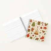 Cheerful Christmas Doodle Pattern Notitieboek (Binnen)