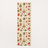 Cheerful Christmas Doodle Pattern Yogamat (Achterkant)