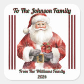 Cheerful Christmas Gift Sticker (Devant)